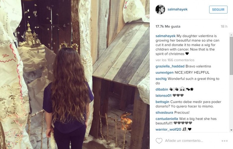 Valentina, la hija de Salma Hayek parece haber heredado el altruismo de su madre. Foto: Instagram