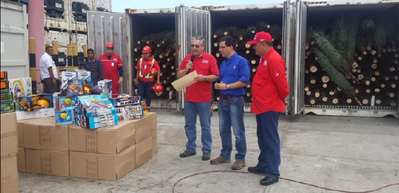 7 mil toneladas de alimentos arribaron a Bolipuertos Puerto Cabello, mientras que en el Puerto de La Guaira continúa el desembarque de productos navideños /Foto: @jdavidcabello