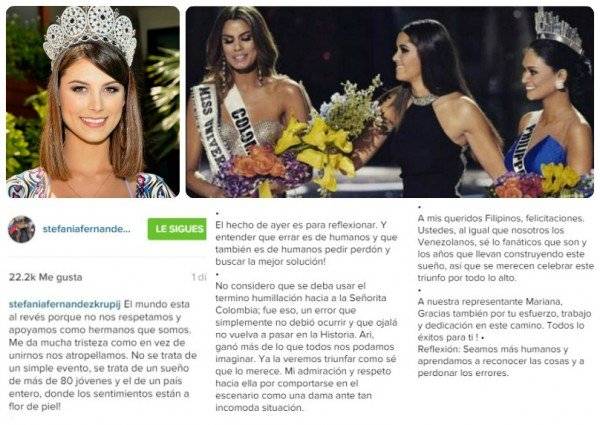 Palabras de Stefanía Fernández, Miss Universo 2009.