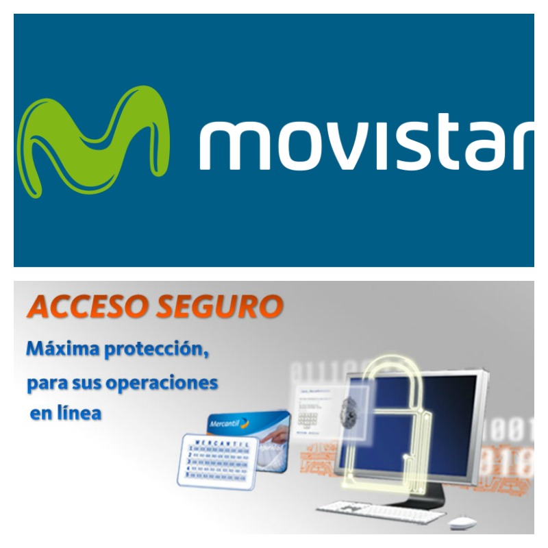 Movistar en alianza con Mercantil, presenta la opción de recarga en línea
