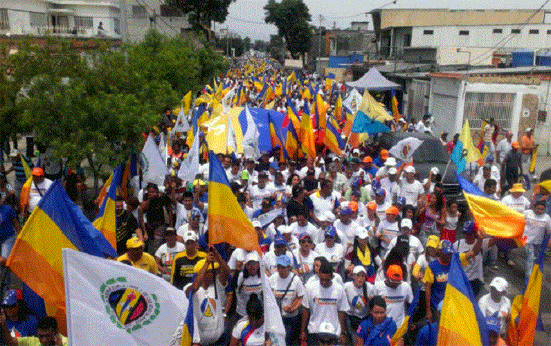 La MUD convocó a una marcha en Lara,para que los ciudadanos expresen la necesidad de cambiar al gobierno nacional y respaldar la Ley de Amnistía y Reconciliación