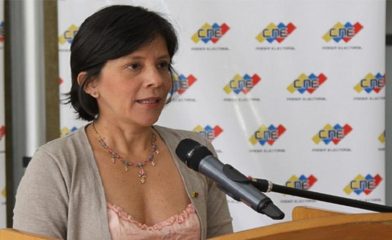 Rectora del Consejo Nacional Electoral (CNE), Sandra Oblitas / Foto: Archivo