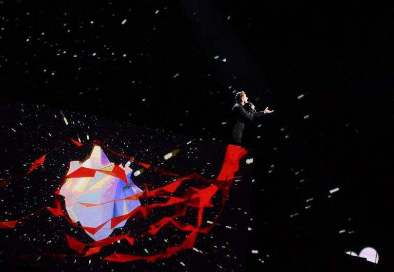 Sergey Lazarev, representante de Rusia en presentación de la canción ‘You Are The Only One’ en festival musical Eurovisón 2016, con gran final en Estocolmo, Suecia/ Foto: AFP