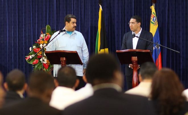 Entre los acuerdos logrados durante este encuentro con Jamaica destaca mejorar el comercio, especialmente a través de acuerdos bajo la plataforma de Petrocaribe/Foto: @PresidencialVen