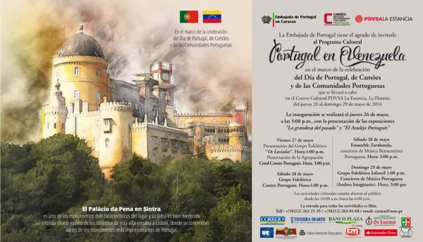 Del 26 al 29 de Mayo, la Embajada de Portugal ha preparado un interesante programa de actividades culturales para celebrar el día de Portugal