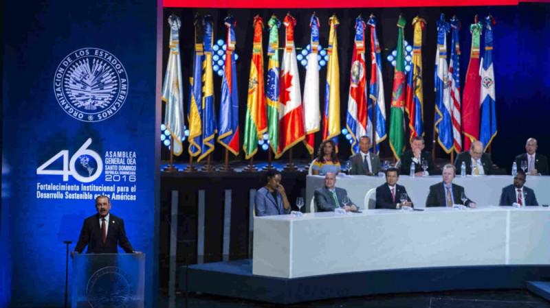 R. Dominicana abrió Asamblea General de la OEA apoyando al diálogo en Venezuela