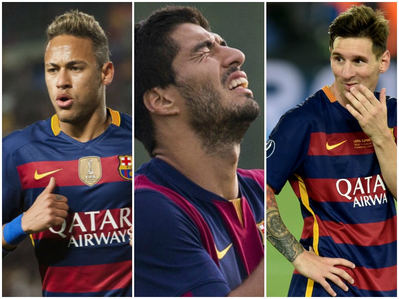 Expulsiones, sanciones, ausencias, derrotas y decepciones marcan la relación del torneo con las estrellas azulgranas Lionel Messi, Neymar Jr y Luis Suárez