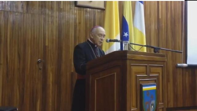 Monseñor Diego Padrón durante la inauguración de la Asamblea del Episcopado Venezolano
