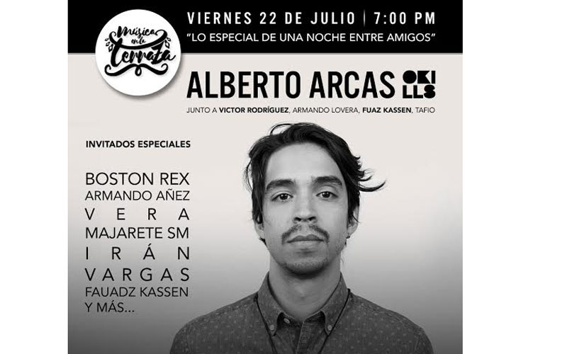 Alberto Arcas estará presente en el concierto “Música en la Terraza”