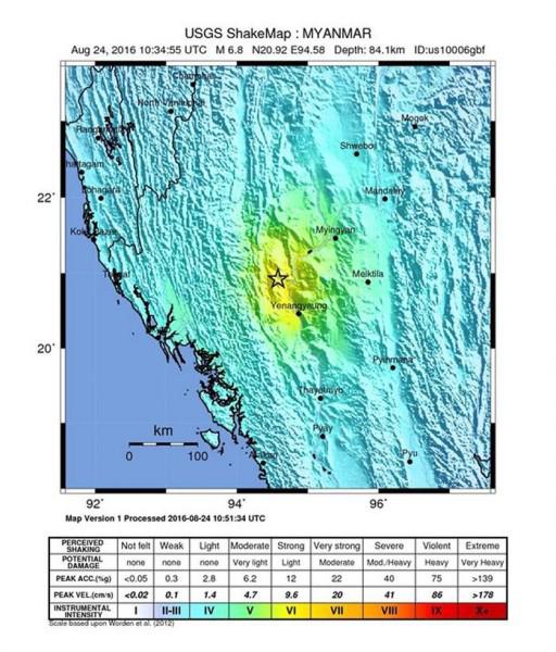 Terremoto en Birmania