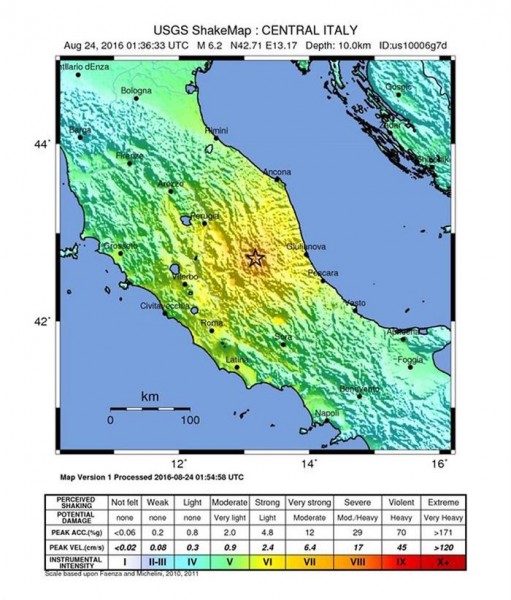 Em Italia hubo un terremoto de 6 grados Foto EFE