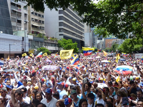 Marcha de la oposición en la avenida Francisco de Miranda del pasado 1 de septiembre / Foto: Lewin Granados