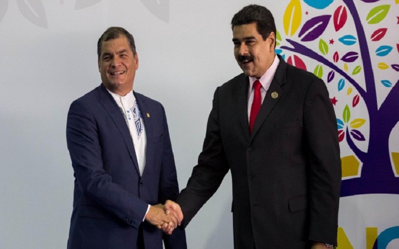 El presidente de Ecuador, Rafael Correa, le respondió en broma al presidente Nicolás Maduro