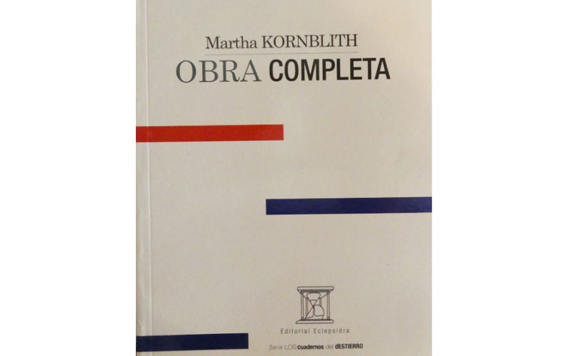 Editorial Eclepsidra presentará “Martha kornblith. Obra completa”
