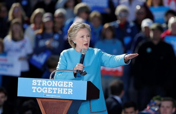 Hillary Clinton durante un mitin/ Foto: EFE