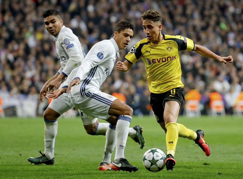 El Borussia Dortmund empató in extremis 2-2 con el Real Madrid, este miércoles en el Santiago Bernabéu, en partido de la Liga de Campeones