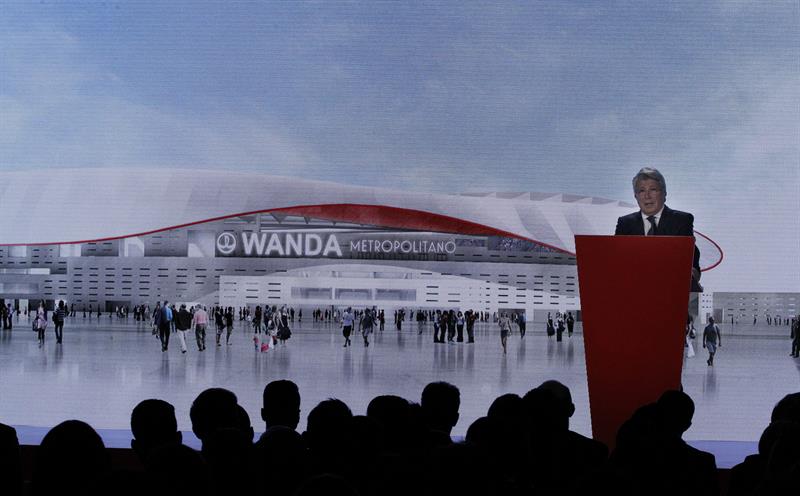 Wanda Metropolitano será el nombre del nuevo estadio del Atlético de Madrid, después del acuerdo de patrocinio en ese sentido entre el club rojiblanco y la compañía china