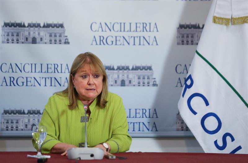 anciller argentina Susana Malcorra participa hoy, miércoles 14 de diciembre de 2016, en una conferencia de prensa en el marco de la XI Reunión Extraordinaria del Consejo del Mercado Común (CMC), en la sede de la Cancillería Argentina en Buenos Aires/ foto: EFE