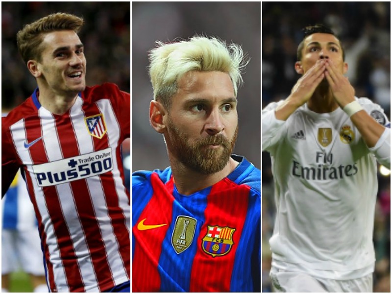 El portugués Cristiano Ronaldo (Real Madrid), el francés Antoine Griezmann (Atlético de Madrid) y el argentino Leo Messi (Barcelona) son los finalistas al premio The Best