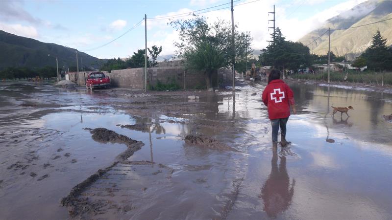Autoridades de la provincia de Jujuy, debido al alud de barro ocasionada este martes declararon “zona de desastre” a los municipios afectados, informó la Cruz Roja/ Foto: EFE