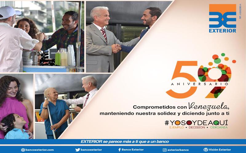 Banco Exterior celebra 59 años de operaciones en Venezuela