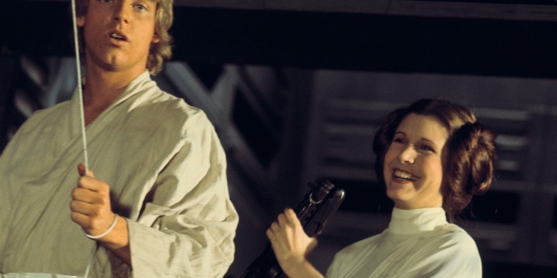 Mark Hamill Carrie Fisher, coprotagonistas de Star Wars