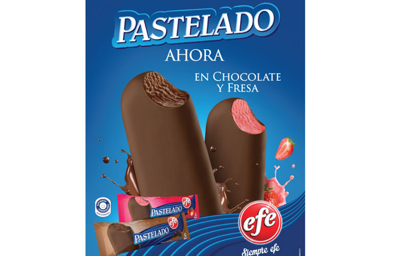 Helados Efe presenta dos nuevos sabores "Pastelado Chocolate y Pastelado Fresa"