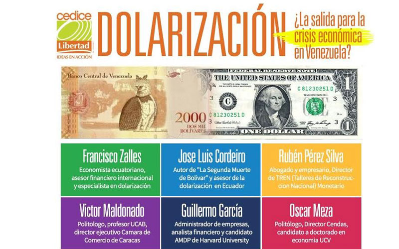 CEDICE invita al Foro: Dolarización ¿La salida para la crisis económica en Venezuela?