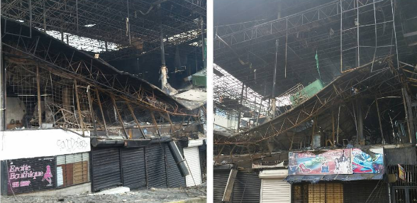 Incendio consumió 28 locales en un centro comercial en Táchira