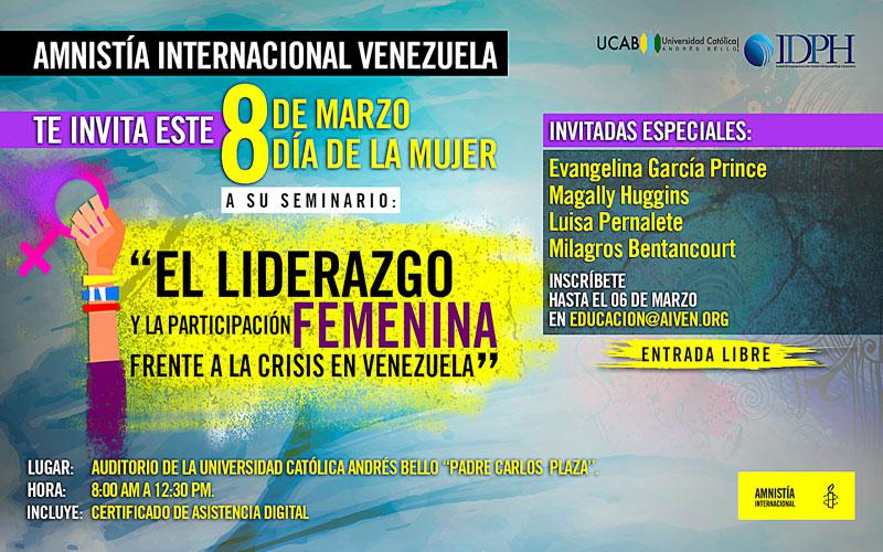Seminario de Liderazgo Femenino de Amnistía Internacional Venezuela en UCAB