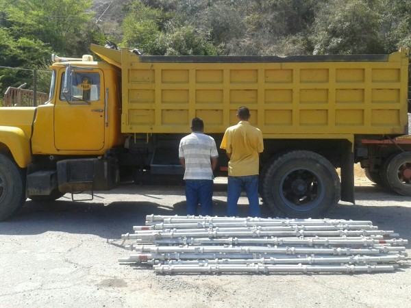 tubos pdvsa / GNB retuvo más de 31 toneladas de cemento por desvío