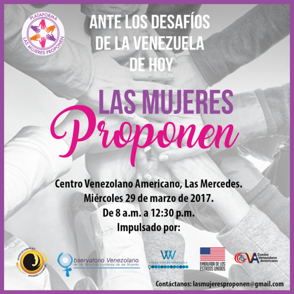 Encuentro "Las Mujeres Proponen" ante los desafíos de la Venezuela de hoy