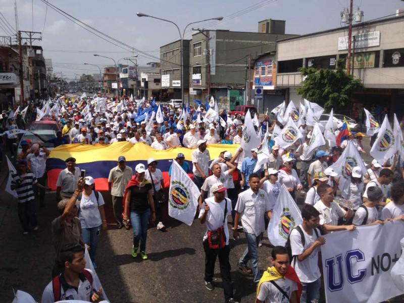 Manifestación en Carabobo