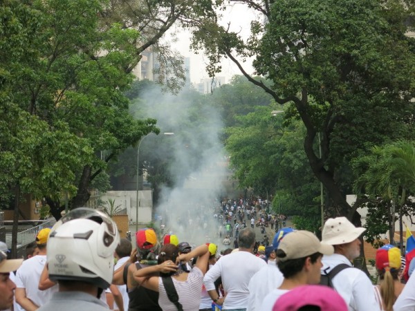 Manifestantes en El Rosal