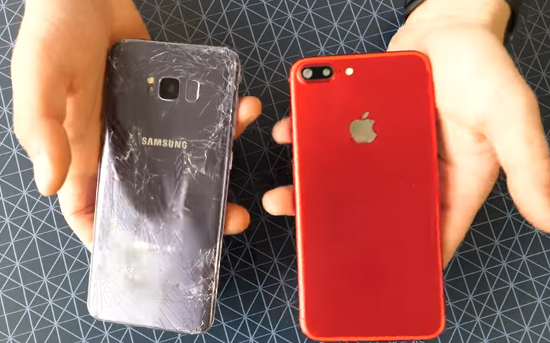 Samsung Galaxy S8 Plus vs. iPhone 7 Plus Red
