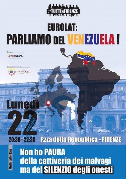 Convocatoria asamblea sobre Venezuela Florencia