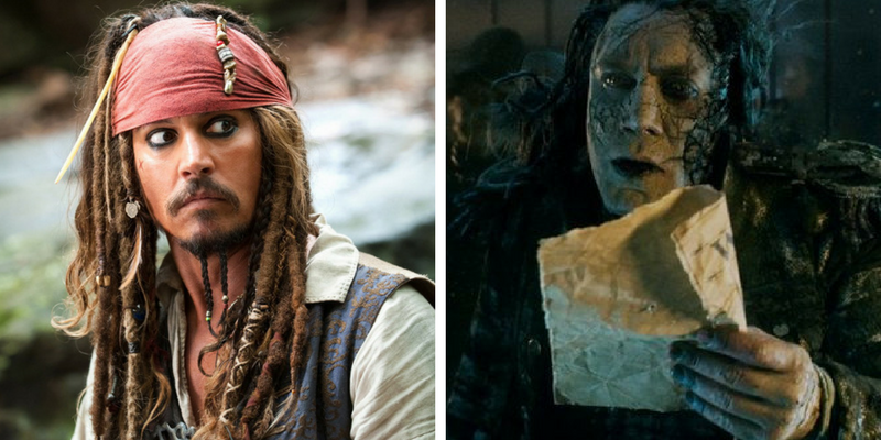 Jack Sparrow (Johnny Depp) y Salazar (Javier Bardem) se enfrentan en Piratas del Caribe