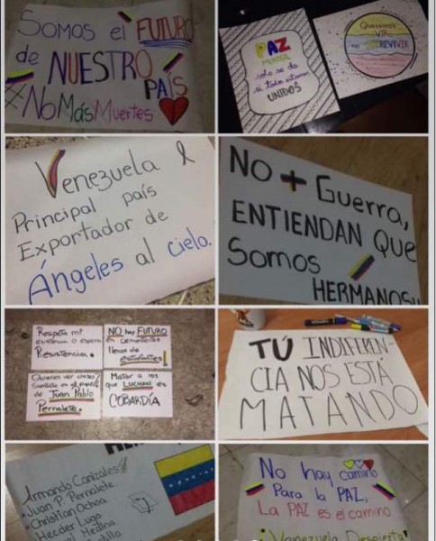 Protesta de estudiantes en Vargas dentro del colegio La Merced de Caraballeda