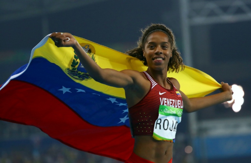 La estelar atleta venezolana se llevó el primer lugar al registrar 14,67 metros, marca hecha en su segundo intento en la modalidad de salto triple