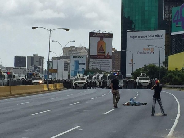 Contingente de la GNB que reprimió la marcha en la AFF desde El Rosal hasta Altamira/Foto: Cortesía