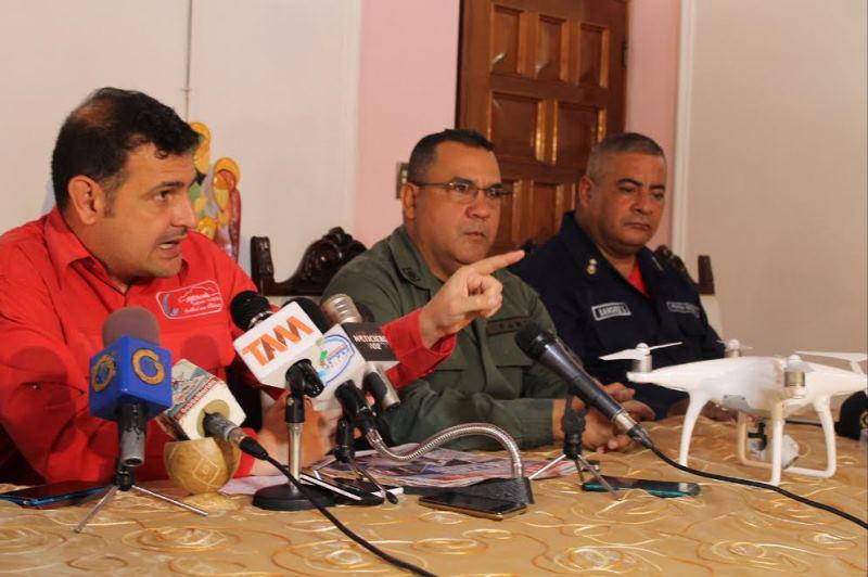 Ramírez informó que funcionarios de Polimérida y GNB reciben entrenamiento para operar drones, los cuales serán usados en la entidad andina para monitorear las protestas/ Foto: Nora Sánchez