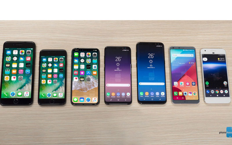 iPhone 8: Comparativa de tamaño con Samsung Galaxy S8, iPhone 7, LG G6 y Google Pixel