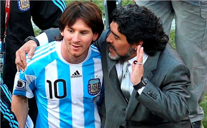 Maradona, que llegó ayer a Rusia, aseguró que Messi "es un buen deportista y una excelente persona".