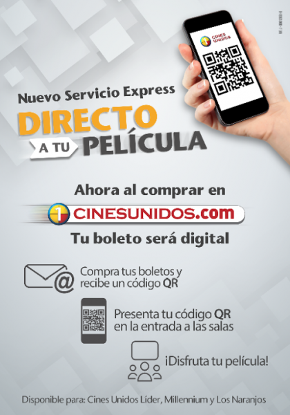 “Directo a tu Película” el nuevo Servicio Express de Cines Unidos.com