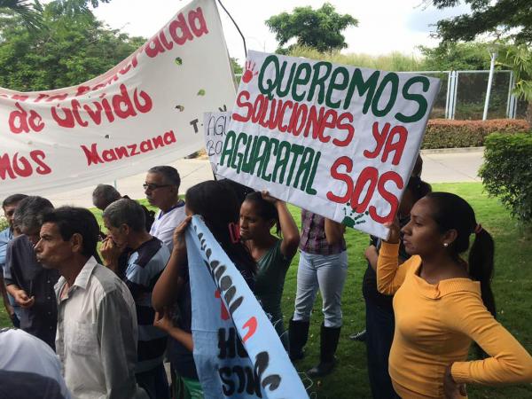 Protesta de vecinos de las comunidades al Sur de Maracay 