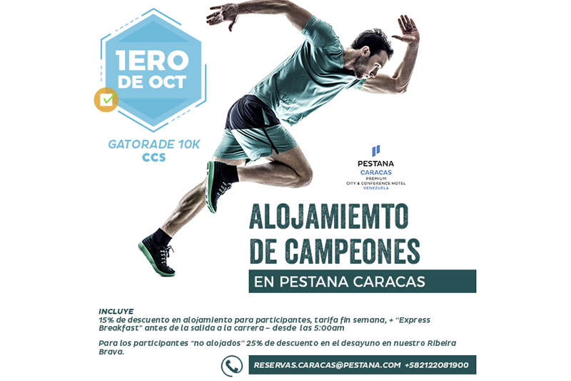 Pestana Caracas reactiva su promoción ¨Alojamiento de Campeones¨