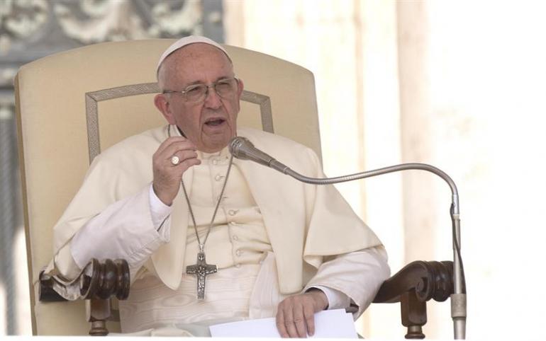 El papa Francisco ha pedido este sábado en el Vaticano a los líderes religiosos surcoreanos que contribuyan a fomentar la paz "con palabras que se diferencien de la narrativa del miedo"/ Foto: EFE