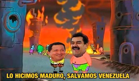 Meme de Nicolás Maduro y Hugo Chávez/ Foto: Referencial