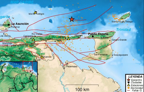 Temblor de magnitud 3.7 se registró en Macuro
