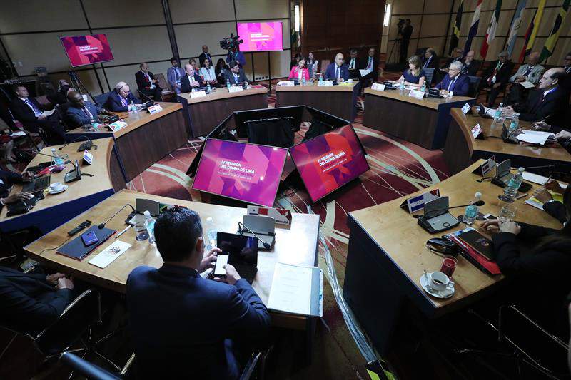 Vista general de la reunión del Grupo de Lima, martes 23 de enero de 2018, en Santiago (Chile). / Foto: EFE